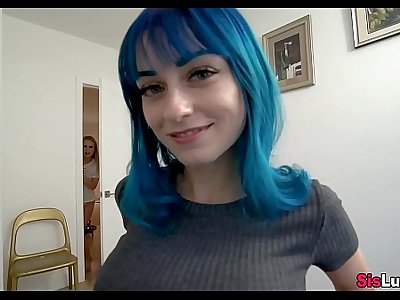 Blue Haired female has a tight hole