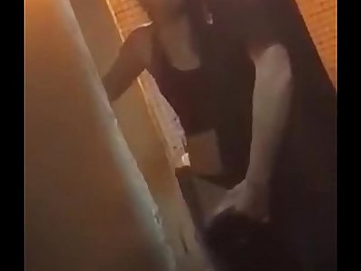 Drunk Indian nubile drills white boy outside of club (full video)