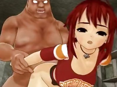 Anime Girl vs Fucker Monster!