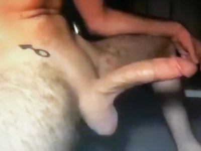 Pony hung thick cock dude jerking