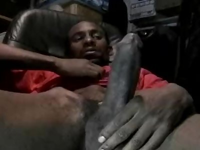 Horny ebony rod pull to sex tape